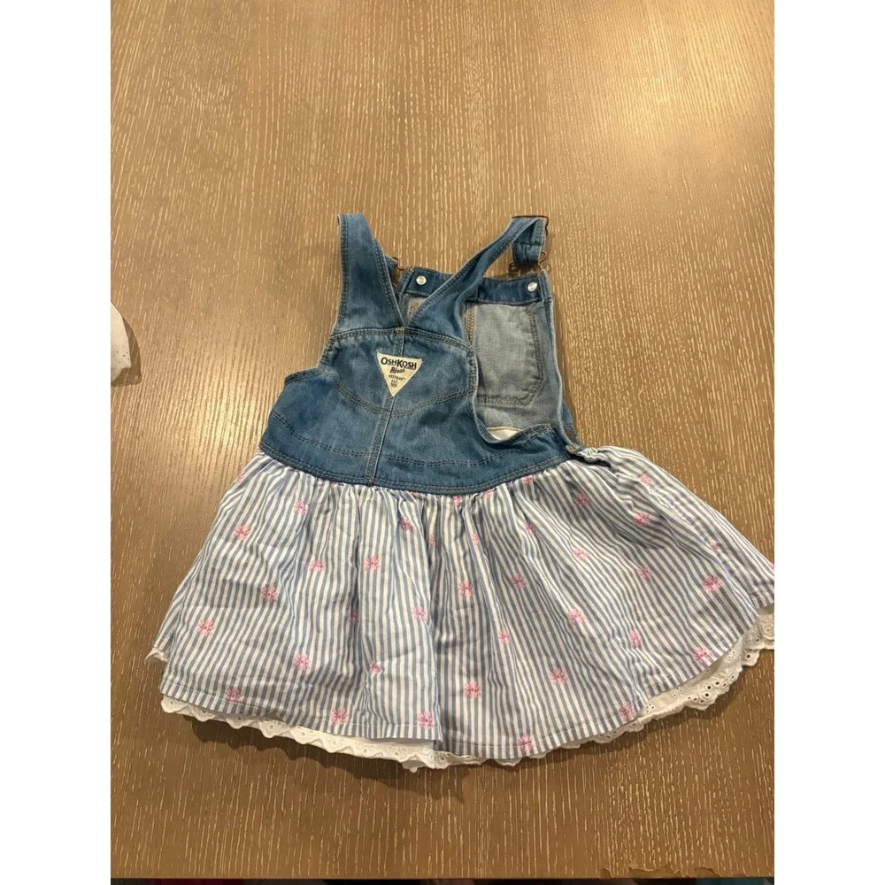 Girls 3T Dress Overall Lot OshKosh Old Navy Tulle Denim 3Pc Bundle